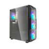 CASE GAMBYTE ZEKTOR 650W | NEGRO | 1 PANEL VIDRIO | LED - ARGB